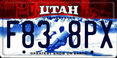 UT license plate F838PX