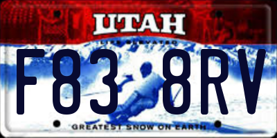 UT license plate F838RV