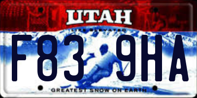 UT license plate F839HA