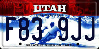 UT license plate F839JJ