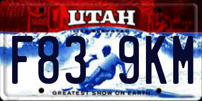UT license plate F839KM