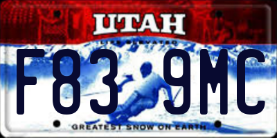 UT license plate F839MC