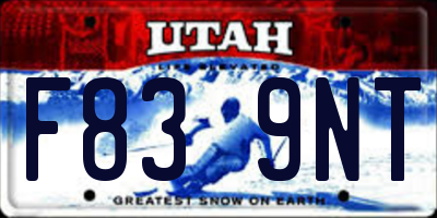 UT license plate F839NT