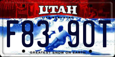 UT license plate F839OT