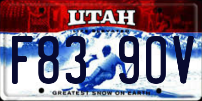 UT license plate F839OV