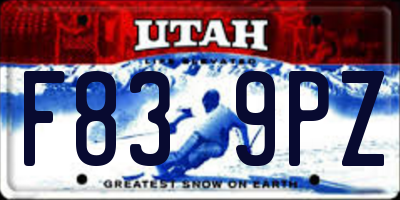 UT license plate F839PZ