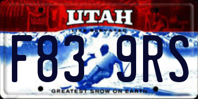 UT license plate F839RS