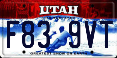 UT license plate F839VT