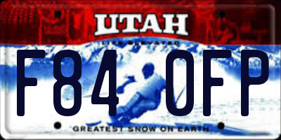 UT license plate F840FP