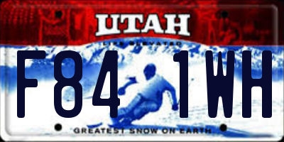 UT license plate F841WH