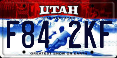 UT license plate F842KF