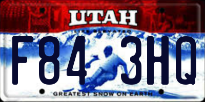 UT license plate F843HQ