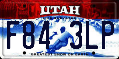 UT license plate F843LP