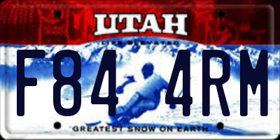 UT license plate F844RM