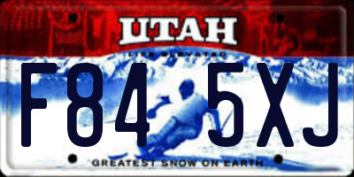 UT license plate F845XJ