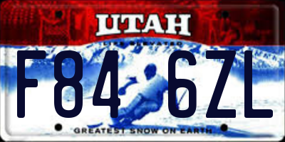 UT license plate F846ZL
