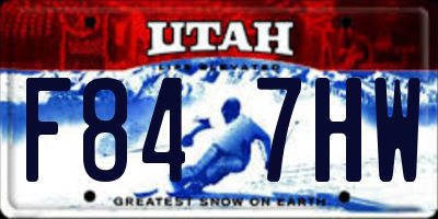 UT license plate F847HW