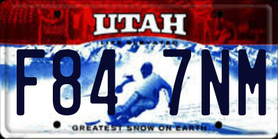 UT license plate F847NM