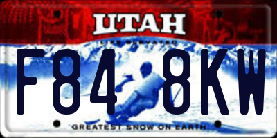 UT license plate F848KW
