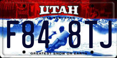 UT license plate F848TJ