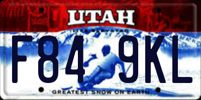 UT license plate F849KL
