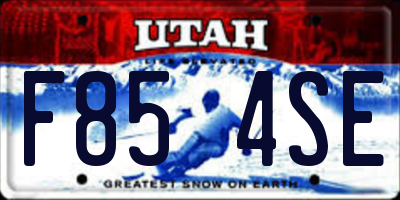 UT license plate F854SE