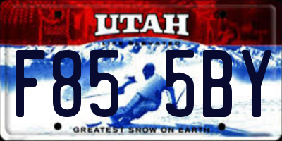 UT license plate F855BY