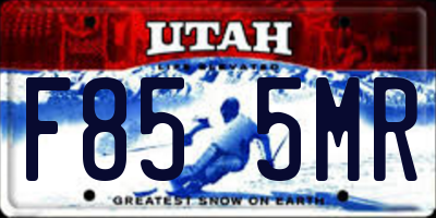 UT license plate F855MR