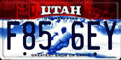 UT license plate F856EY