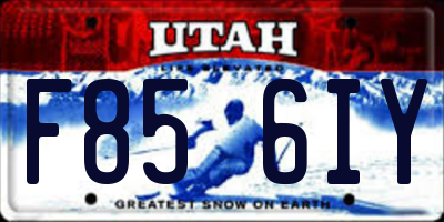UT license plate F856IY