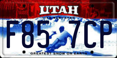 UT license plate F857CP
