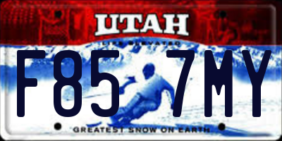 UT license plate F857MY