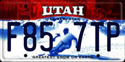 UT license plate F857TP