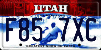 UT license plate F857XC