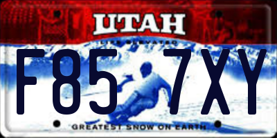 UT license plate F857XY