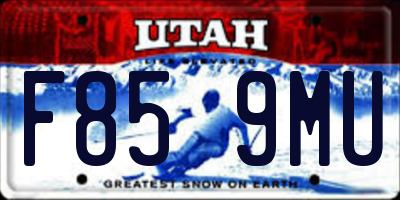 UT license plate F859MU