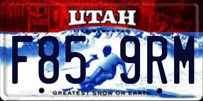 UT license plate F859RM
