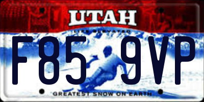 UT license plate F859VP