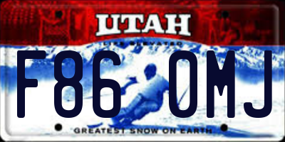 UT license plate F860MJ