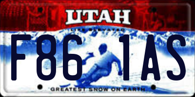 UT license plate F861AS
