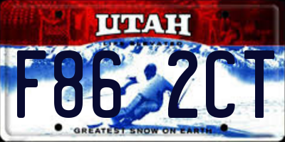 UT license plate F862CT
