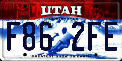 UT license plate F862FE