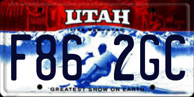 UT license plate F862GC