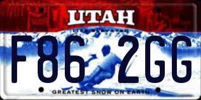 UT license plate F862GG