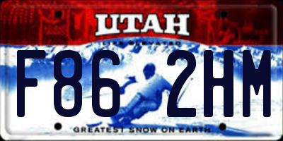 UT license plate F862HM