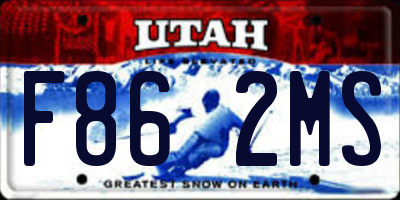 UT license plate F862MS