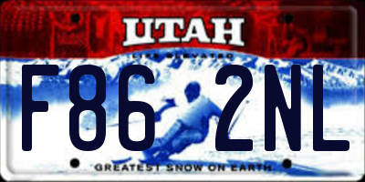 UT license plate F862NL