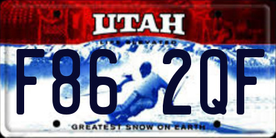 UT license plate F862QF