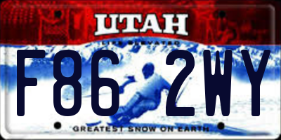 UT license plate F862WY