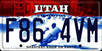 UT license plate F864VM